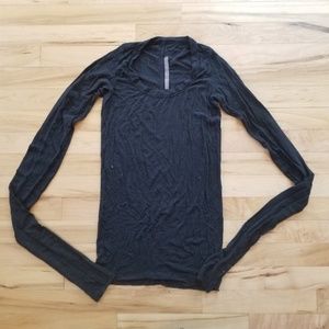 Rick Owens Lilies charcoal/black long sleeve top European 36 (XS/S)